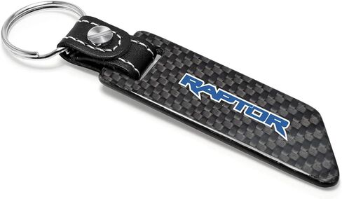 iPick Image for - Ford F-150 Raptor in Blue 100% Real Carbon Fiber Blade Style with Black Leather Strap Key Chain in Saudi Arabia