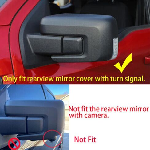 JeCar White Side Mirror Cover Trim Fit for Ford F150 2021+ Exterior View Mirror Cover Cap (2pcs) in Saudi Arabia