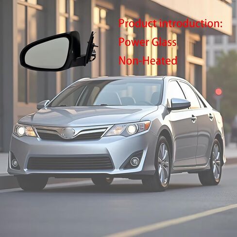مرآة جانبية للراكب الأيمن تناسب 2012 2013 2014 تويوتا كامري مع زجاج كهربائي قابل للطي يدويًا غير ساخن باللون الأسود استبدال TO1321275 in Kuwait