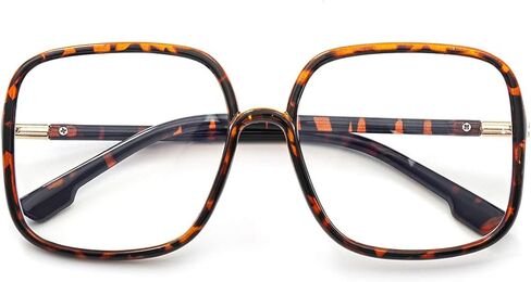 BIGGY Oversized Square Blue Light Blocking Glasses - Ultralight Anti Eyestrain | Reduce Eye Strain Nerd Glasses, Reading book/TV/Computer/Gaming Framse for Women Men, Anti UV (rectangle black) in Saudi Arabia