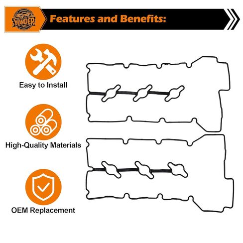 2PCS Valve Cover Gasket VS50750R Compatible with 2006-2011 Hyundai Azera, Entourage, Santa, Sonata, Veracruz & 2006-2009 Kia Amanti, Sedona, Sorento 3.3L 3.8L in Saudi Arabia