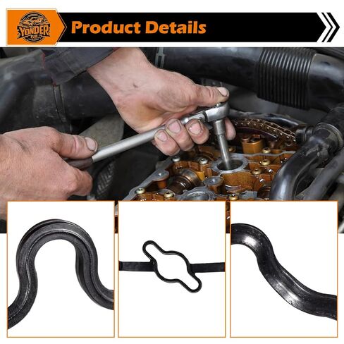 2PCS Valve Cover Gasket VS50750R Compatible with 2006-2011 Hyundai Azera, Entourage, Santa, Sonata, Veracruz & 2006-2009 Kia Amanti, Sedona, Sorento 3.3L 3.8L in Saudi Arabia