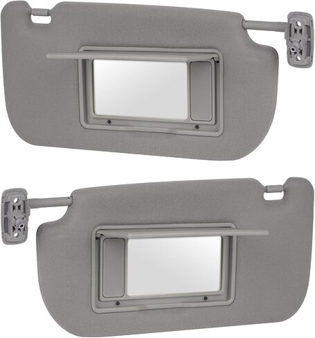 YOUXMOTO Sun Visor 1 Pair for KIA Sportage 2005 2006 2007 2008 2009 2010, Left Driver and Right Passenger Side, Grey Replaces# 85202-1F090LX 85201-1F090LX, with Mirror in Saudi Arabia