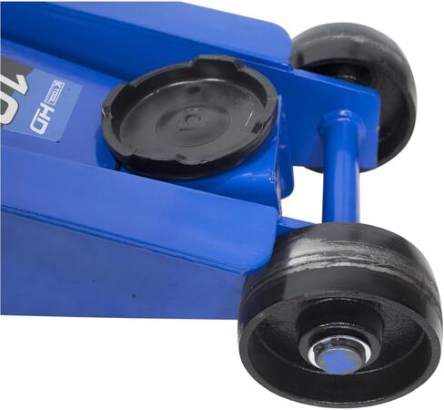 K Tool International HD63186 10 Ton Hydraulic Service Jack with Foot Pedal for Garages, Repair Shops and DIY, 20,000 lbs., Swivel Rear Casters, 3 Position Locking Handle, Built-in Bypass Valve, Blue in Saudi Arabia