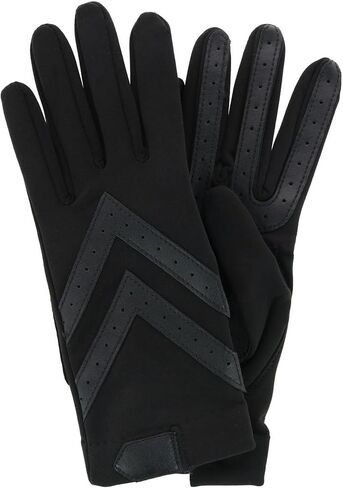 isotoner Women's SmartDri Spandex 3-Button Length Chevron Glove - A30730 (Black Heather, L/XL) in Saudi Arabia