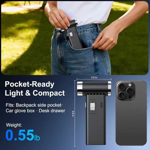 Mini Ultra-Slim Electric Compressed Air Duster, 150,000RPM Brushless Motor, Powerful Airflow for Keyboard/PC/Car, USB-C Rechargeable in Saudi Arabia