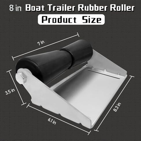 12" Boat Trailer Keel Roller Assembly Kit with Bracket and Roller Shaft, Galvanized Steel, Includes Mounting Bolts, Enhanced Rollers for Easy Launch and Smooth Transport in Saudi Arabia