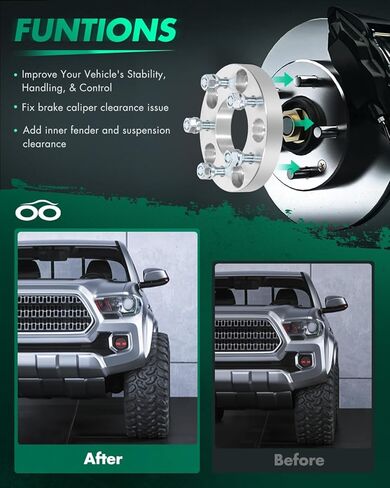SCITOO 2Pcs 5x5 to 5x4.75 Wheel Adapters 1 inch Thread Pitch 12x1.5 Hub Bore 78.3mm 5 Lug Wheel Spacers Fit for Roadmaster Impala Caprice Pacifica Town & Country Journey Grand Caravan in Saudi Arabia