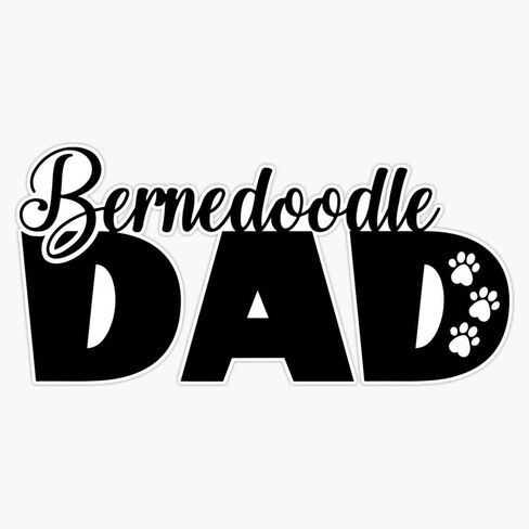 MAGNET Bernedoodle Dad - Dog Dad الفينيل ملصق مغناطيسي مقاوم للماء الفينيل ملصق مغناطيسي مقاوم للماء سيارة 5" in Kuwait