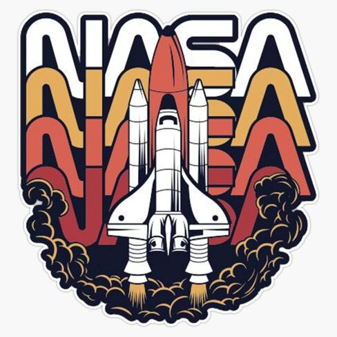 MAGNET Nasa Spaceship Magnet Vinyl Magnetic Sticker Size 5" in Saudi Arabia