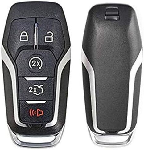 حافظة مفتاح التحكم عن بعد الذكية 5 أزرار لسيارة Ford Edge Explorer Fusion 2015 2016 2017 M3N-A2C31243300 غطاء مفتاح السيارة شفرة غير مصقولة in Kuwait