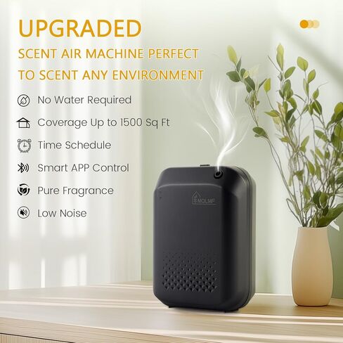 Hotel Collection Diffuser,Wireless Battery Powered,Bluetooth App,Waterless Essential Oil Diffuser,Scent Air Machine for Home,Cold Air Diffusers for Home,Nebulizing Diffuser - Checkered White in Saudi Arabia