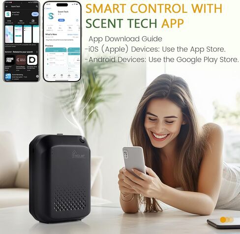 Hotel Collection Diffuser,Wireless Battery Powered,Bluetooth App,Waterless Essential Oil Diffuser,Scent Air Machine for Home,Cold Air Diffusers for Home,Nebulizing Diffuser - Checkered White in Saudi Arabia