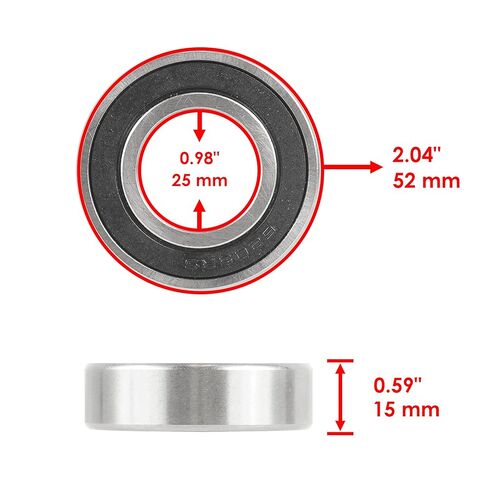 Caltric Rear Axle Pipe Bearing with Seal Compatible with Kawasaki 92045-1163 92045-1229 920451163 920451229 92045-0044 92045-1204 in Saudi Arabia