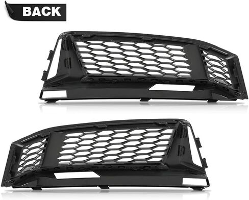 G-PLUS Front Bumper Fog Light Lamp Mesh Grill Grille Compatible with Audi A4 B8 2008-2012 Fog Light Cover Glossy in Saudi Arabia
