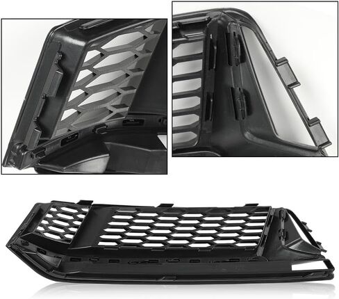 G-PLUS Front Bumper Fog Light Lamp Mesh Grill Grille Compatible with Audi A4 B8 2008-2012 Fog Light Cover Glossy in Saudi Arabia