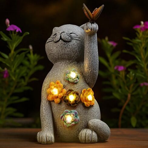 Hide A Key Outside Gnome Figurine Key Hiders Outside Gnome Statues Resin with Solar Light Decorations for Yard Outdoor Garden in Saudi Arabia