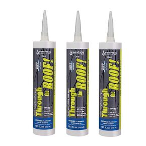 Sashco Through The Roof Sealant, 10.5 oz Cartridge, Clear (Pack of 3)