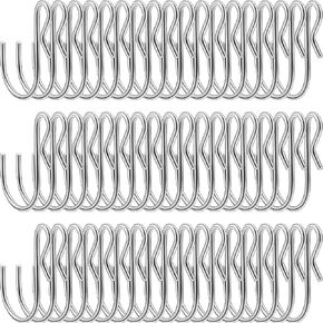 Clip Strip 100 Pack - S Hooks for Hanging Displays in Retail, S Shaped, Pinched Version, and can Assist at Home Hanging Jewelry, Kitchenware, Keys, SH-75 Corp