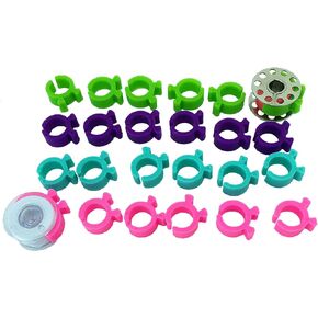 PeavyTailor Bobbin Holder 24Pcs Bobbin Clips Spool Huggers for Sewing Machines Thread Organizing. The Bobbin Clamps, peels Thread Huggers are Sewing kit Organizer to Avoid unwinding Thread Tails.