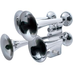 United Pacific 4 Trumpet Chrome Train Horn - Standard Duty,46130