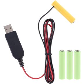 LR03 AAA Battery Eliminator 1M USB Power Supply Cable Replace 1 to 4pcs AAA Battery (6V) in Kuwait