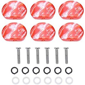 Guitar Tuning Peg Button, 6 Pcs/Set Tuning Pegs Machine Heads Acrylic Buttons for Guitar(#2)
