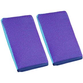 WEST HORSE Auto Detailing Clay Mitt 2-Pack, Detailing Clay Bar Mitt for Paint, Glass, Wheels, Car Claying, Paint Prep for Wax, Polish and Sealant (8.7in. x 5.7in, Purple,2PCS)