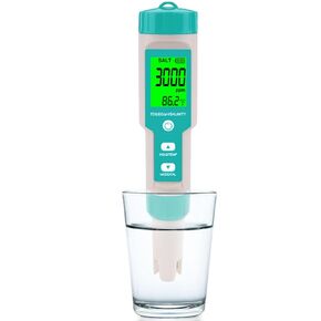 T TESTRUST Pool Salt Tester - Multifunctional 5 in 1 Salinity, PH, TDS, EC, and Temperature Meter, Pool Salinity Testing Kit, Digital Salinity Tester for Swimming Pool,Saltwater, Sea Water, Aquarium