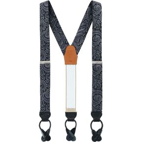Trafalgar Men's Sobee Silk Button End Braces (Suspenders)