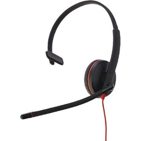 Plantronics Blackwire C3215 Headset - Mono - Black - USB Type A, Mini-Phone - Wired - 20 Hz - 20 kHz - Over-The-Head - Monaural - Supra-aural - Noise Cancelling Microphone (209746-22)