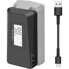 Hanatora USB Battery Charger with Quick Charge 3.0 for DJI Mini 4K/2/Mini SE/2 SE Drone,Indicator Display Raqid Charging Hub Accessories,Check Battery Level