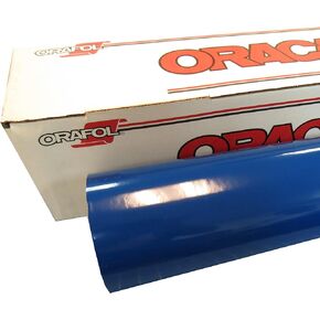 12" x 10 Ft Roll of Glossy Oracal 651 Blue Vinyl for Craft Cutters and Vinyl Sign Cutters