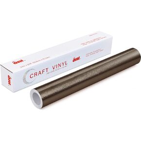 ANT Textured Metallic Chocolate Brown 24" x 100ft Premium Permanent Adhesive Craft Vinyl for Outdoor All-Weather Fade Proof, Indoor Outdoor Use for Craft Signage Wall Decals Windows Mirrors Mailbox