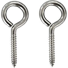 IDEALSV Screw Eyes (304) Stainless Steel 2 Inch Screw Hooks Heavy Duty Screw in Hooks Ring 40 Pack
