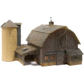 Woodland Scenics BR4932 Old Weathered Barn Built & Ready Kit, N Scale