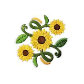 Sunflowers Embroidered Iron On Patch