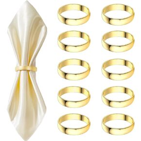 Black Napkin Rings-10 Pcs Stainless Steel Napkin Rings,Metal Napkin Ring for Table Settings Wedding Christmas Party Dinner Table