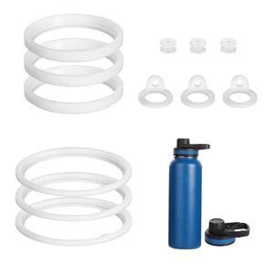 12pcs Water Bottle Gasket Replacement, Silicone Sealing Ring Gaskets Silicone Gasket Replacement for Thermoflask 24/32/40/64oz Water Bottle Lids, Chug Lid, Chug Spout, Vent Hole