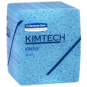 Kimberly Clark Safety 33560 Blue KIMTECH PREP KIMTEX Wipers, Quarter-Fold, 12.5" x 12" (Pack of 66)