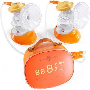 Idaho Jones Moxi Hospital Grade Breast Pump | Silicone Flanges for Comfortable Efficient Pumping | Wireless Breast Pump for Quiet Discreet Pumping | Double Electric Breast Pump Strong Suction