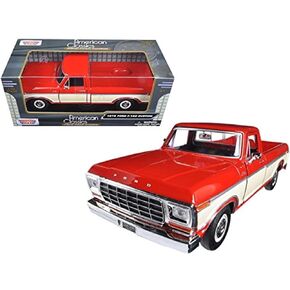Maisto 1979 Ford F-150 Pickup Truck 2 Tone Red/Cream 1/24 Model Car by Motormax
