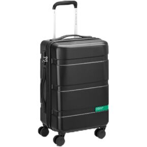 United Colors of Benetton Now Hardside Luggage with Spinner Wheels, Light Blue, Checked-Medium 23 Inch in Saudi Arabia