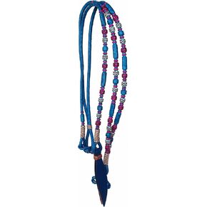 Horse Western Tack Leather Rawhide Romel Romal Reins Tooled Popper 66BT