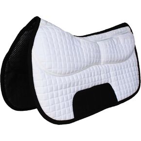 CHALLENGER 26" x 16" Western Quilted Neoprene Saddle Pad w/Foam Inserts White 39TS12WH