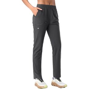 Pioneer Camp Women's Hiking Pants UPF 50+ Elastic Waist Drawstring Ultra-Stretch Lightweight Outdoor Cargo Pants for Travel