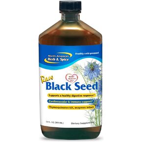 North American Herb & Spice Black Seed Oil - 12 fl oz - Digestive & Immune Support - Contains Oreganol P73 Oregano Oil & Rosemary Oil - Non-GMO - 72 Servings