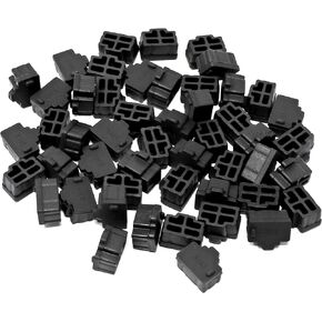 iExcell 25 قطعة منفذ محور إيثرنت أسود RJ45 غطاء حماية غطاء مضاد للغبار