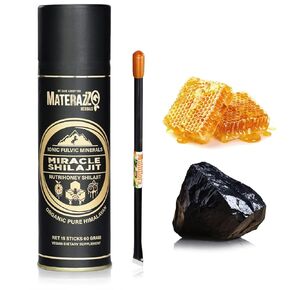 Organic Shilajit Honey Sticks: Infused with Raw Honey, 15 Sticks - Premium Shilajit Resin Enriched with Fulvic Acid & Trace Minerals for Immune Support & Natural Energy Boost