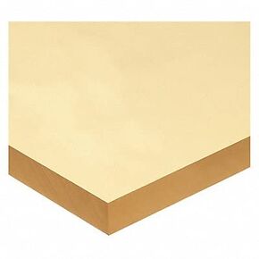Rubber Sheet, Natural Gum Rubber Width 12 in, Rubber Length 12 in, Rubber Thickness 3/8 in, 40A